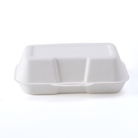 Nouvelles Boîtes Alimentaires Jetables en Bagasse de Canne à Sucre – Contenants Clamshell en Pulpe de Canne à Sucre Naturelle pour Plats à Emporter