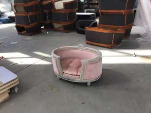 Rosa Samt Langlebiges Waschbares Abnehmbares Katzen- & Hundebett mit Modernem Klassischem Design für Haustiere - Product Image 6