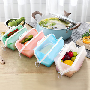 Sacs de conservation alimentaire en silicone transparent de qualité alimentaire 100% platine Lfgb en gros personnalisés, étanches, sans BPA, pour une utilisation en cuisine - Product Image 6