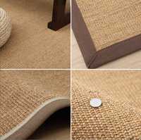 Vente en gros de rouleaux de tapis en sisal naturel de haute qualité pour la chambre à coucher et le salon Alfombra Tapis Tapis de luxe pour hôtel et maison