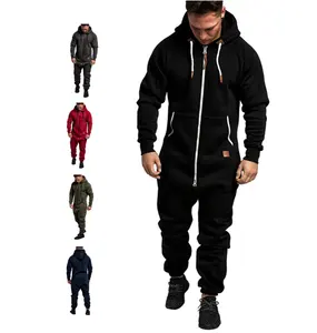 Hot Sale Custom Logo Training Wear Mens Casual Tracksuit Romper Jumpsuit Track Suits