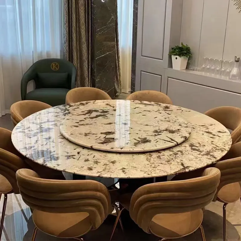 Роскошный современный набор мраморных обеденных столов в скандинавском стиле, современный обеденный стол из мрамора, итальянский круглый мраморный обеденный стол в комплекте с cha