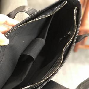 Sac à main pour homme en cuir tanné végétal, sac fourre-tout fin vintage en cuir de vachette pleine fleur, sacoche d'affaires pour ordinateur portable avec doubles poches avant - Product Image 6