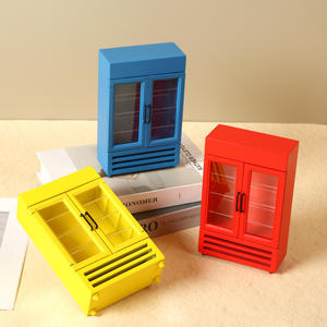 Miniatura de doble puerta refrigerador congelador modelo 1:12 escala OB11 casa de muñecas Playhouse accesorio para decoración DIY Mini colección de Juguetes - Product Image 4