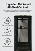 Armoire serveur sur pied de 19 pouces, 1240*600*800 mm, profondeur 1,2 m, en acier laminé à froid SPCC, pour centre de données et réseau.