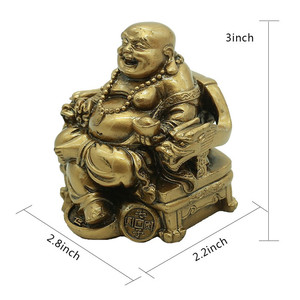 Estatua de <span class=keywords><strong>Buda</strong></span> que ríe, resina de poliresina, artesanía china, <span class=keywords><strong>Buda</strong></span> que ríe sentado en una silla de dragón - Product Image 2