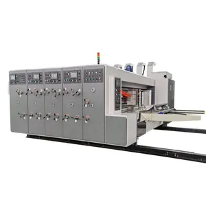 JIALONG 5 color high speed flexo corrugated carton box printing die cutting press machine