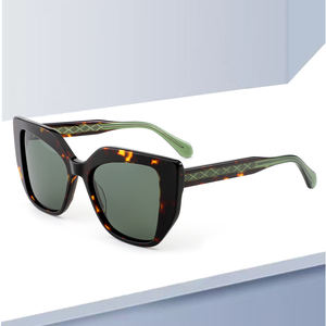 Lunettes de soleil rétro unisexes originales de bonne qualité avec verres polarisés UV400 et verres en acétate Lunettes de soleil mode - Product Image 1