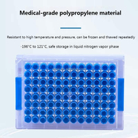 Tube de congélation de cellules biologiques WEIAI à basse température en PP, tubes d'échantillons, 300 ul-5 ml, laboratoire médical biologique, code QR, tube cryogénique stérile SBS