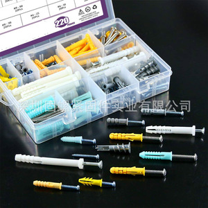 220Pcs Plastic Expansion Anchors Metric Self Tapping Screws Hammer Drive Drywall Anchors General Industry Use - Product Image 1