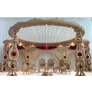 Mariage en bois exquis Mandap Guyana Chef-d 'œuvre Mandap en bois pour mariage indien mariage spécial Mandap platine en bois USA - Product Image 1