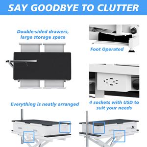 PTESPROOFING Hot Sale Elektrisches Heben Großer Hunde pflege tisch USB-Steckdosen schubladen für Katzen und Hunde für <span class=keywords><strong>Pet</strong></span> Salon Shops - Product Image 3