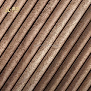 Commercio all'ingrosso MDF in <span class=keywords><strong>legno</strong></span> mezzo tondo <span class=keywords><strong>pannello</strong></span> acustico flessibile Tambour pannelli per Hotel/appartamento decorazione parete soluzione di progettazione grafica - Product Image 2