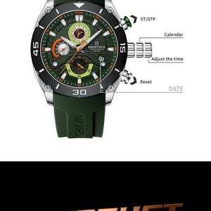 Montre NAVIFORCE pour homme, sport, étanche, quartz, chronographe, avec cadran lumineux, Reloj Hombre, cadeau pour homme 2024 - Product Image 5