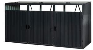 Grande poubelle extérieure en métal <span class=keywords><strong>abri</strong></span> Protection <span class=keywords><strong>de</strong></span> la vie privée boîtier en acier étanche cadre en <span class=keywords><strong>bois</strong></span> pour usage commercial jardin cour - Product Image 2