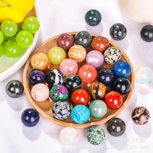 20mm senza foro pietra naturale quarzo gemme di cristallo agata pietre gemellate sfere di roccia artigianato - Product Image 1
