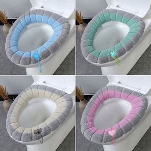 Funda Universal Desechable para Asiento de Inodoro, Cálida para Invierno, Ecológica, de Algodón, Alfombrilla para WC en Forma de O, Cojín para Baño, Mantiene el Calor, Blanco - Product Image 2