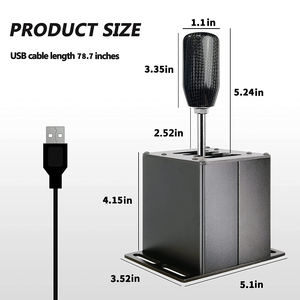 ตัวเปลี่ยนเกียร์คอมพิวเตอร์แบบ USB H สำหรับ Logitech G27 G920 G25 G29สำหรับ <span class=keywords><strong>thrustmaster</strong></span> <span class=keywords><strong>T300RS</strong></span> /gt ลูกบิดเลื่อน ETS2แข่งเกมตรง - Product Image 5