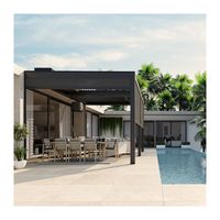 Pergola motorisée en aluminium de haute qualité, nouveau design, pergola extérieure avec côtés, toit de pergola pour maison