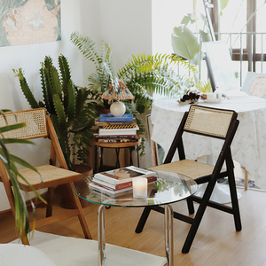 Bán buôn khách sạn tiết kiệm không gian ăn uống Ghế gấp mây gỗ tổ chức sự kiện gấp ngoài trời tiệc cưới ghế - Product Image 5