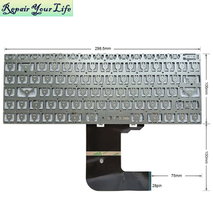 Teclado de portátil F2 Silence con retroiluminación en inglés estadounidense para X390F CH1401L Chuwi LarkBook X 14 CWI534, nuevo, negro - Product Image 6