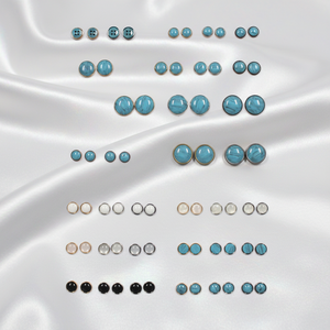 Bottone a Pressione in ABS con Perline e Placcatura, Design Ecologico di Lusso per Abbigliamento Prêt-à-Porter - Product Image 3