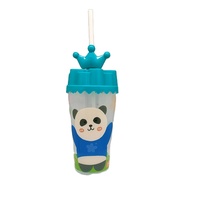 Vasos de Plástico Transparente en Forma de U de 16 oz, Vasos Reutilizables a Prueba de Fugas con Tapa y Pajita para Escuela, Excursiones, Fiestas, Bodas