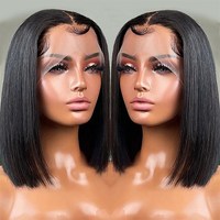 Großhandel Bob HD Lace Perücke 100% Echthaar, Beste Frontal Indische Perücke HD Lace Original Echthaar, Damen Lace Perücke Naturhaar