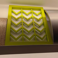 Grille d'aération décorative en aluminium à motif chevron, découpe laser, pour sortie d'air CVC, grille murale ou de plafond, revêtement doré personnalisé
