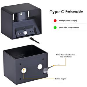 Lampada <span class=keywords><strong>da</strong></span> Parete a Cubo Ricaricabile USB con Sensore di Movimento CCT per Camera <span class=keywords><strong>da</strong></span> Letto Soggiorno Scale Corridoio Luce <span class=keywords><strong>da</strong></span> <span class=keywords><strong>Muro</strong></span> a Batteria Senza Fili per Interni - Product Image 5