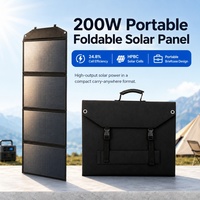 Cellules solaires HPBC haute efficacité 200W, sac solaire portable pliable 24V 28.8V Voc léger pour les voyages en plein air et l'alimentation d'urgence