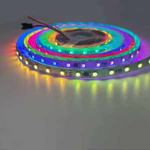 IP65 IP20ที่มีความยืดหยุ่นกันน้ำไฟตกแต่ง WS2811พิกเซลดิจิตอลไฟ LED แบบแอดเดรส24V 5050 RGB 5M 60LED /<span class=keywords><strong>m</strong></span> - Product Image 1