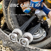 Grosir colokan laki-laki BNC RG174 RG-174 rakitan kabel koaksial RF 50ohm kabel komunikasi kuncir
