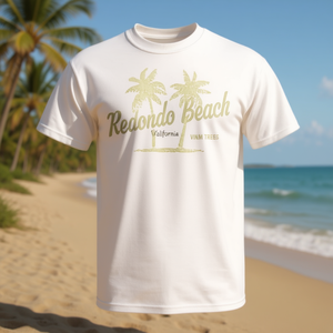 Camiseta gráfica con estampado de palmeras vintage de Redondo Beach California - Product Image 3