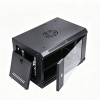 Armoire réseau murale modulaire de haute qualité 9U 19 pouces avec protection IP20, rack de serveur informatique pour le réseau de bureau et la surveillance CCTV