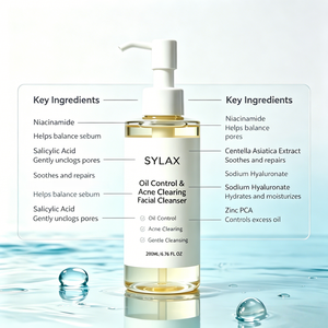 <span class=keywords><strong>Nettoyant</strong></span> anti-acné SYLAX pour le contrôle du sébum, nettoyage en profondeur doux pour les peaux grasses sujettes aux éruptions cutanées, approvisionnement direct d'usine, OEM et ODM personnalisables - Product Image 4