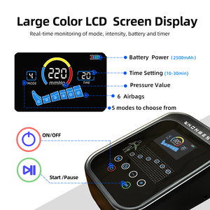 Masseur de jambes à compression d'air DVT avec <span class=keywords><strong>manchon</strong></span> de <span class=keywords><strong>drainage</strong></span> <span class=keywords><strong>lymphatique</strong></span> pour la relaxation des pieds et des jambes Presoterapia Para Casa - Product Image 2