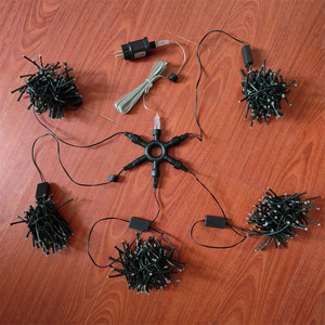 Cordon noir extérieur une traînée 3 LED étanche fée guirlande lumineuse pétard météore lampe décoration d'arbre de Noël lumière - Product Image 5