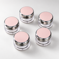 Crème cosmétique d'essai en flacon rond bleu avancé de 20g, crème pour le visage, crème pour les yeux, flacons séparés, pot à crème, emballage cosmétique
