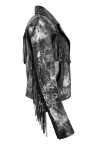 Chaqueta de Mujer Personalizada 100% Cuero Nappa Suave Blanco y Negro, Cierre YKK, Marca Privada OEM/ODM, Estilo Lujoso y Elegante - Product Image 3