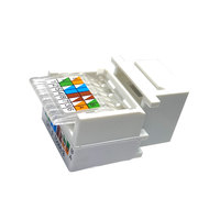 UTP cat 6 Jack 180 grados Ethernet pared Jack red sin herramientas acoplador en línea RJ45 Cat6 Keystone Jack