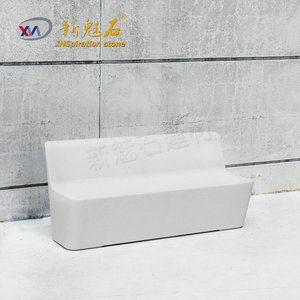 New Stone Building Materials Concrete <b>Sofa</b> <b>Stool</b> Gray Indoor Outdoor Park Square Use - Product Image 1