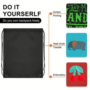 Ulikeke Custom Logo Cheap Waterproof Travel Promotional Nylon Polyester 210D Draw String <b>Backpacks</b> Shoes Gym <b>Drawstring</b> Bags - Product Image 4