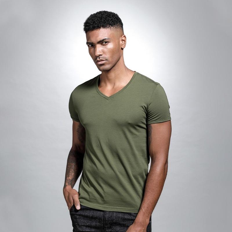 V-neck-military green