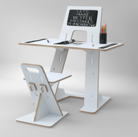 Bureaux de bureau multifonctionnels en contreplaqué, écologiques, pliables, réglables en hauteur, minimalistes, personnalisables, faciles à assembler, vente en gros