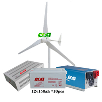 Système éolien domestique ESG : Liste de prix des génératrices éoliennes 500W, 1000W, 1.5KW, 2KW, 3KW, 5KW, 10KW - Fabricant de systèmes éoliens 5KW