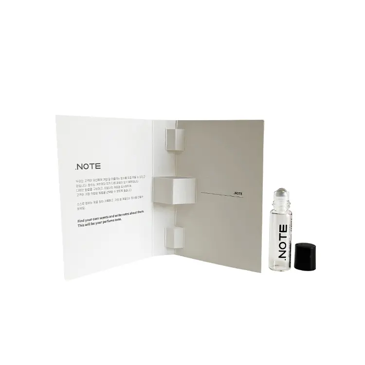 Centrum Gevouwen Custom Parfum Monster Fleshouder Papieren Kaart Parfum Tester Kaart Cosmetische Verpakking Kaart
