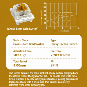 Interruptores de Teclado Mecânico Outemu 3 Pinos RGB LED SMD Clicky/Linear/Tátil Silencioso Compatível com MX para Jogos à Prova de Poeira - Product Image 6