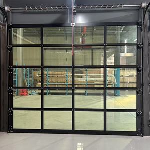 Porte de garage extérieure en aluminium au design minimaliste moderne Porte de garage en verre anti-chocs pour les maisons - Product Image 5