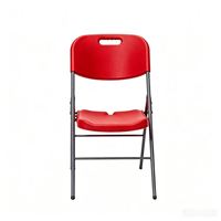 Chaise pliante moderne en plastique avec dossier ventilé, chaises empilables robustes en PEHD pour jardin, fête, mariage, entrepôt, usage extérieur